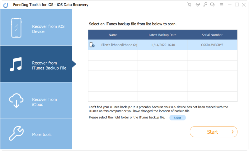 recuperare i dati da iPhone con il backup iTunes