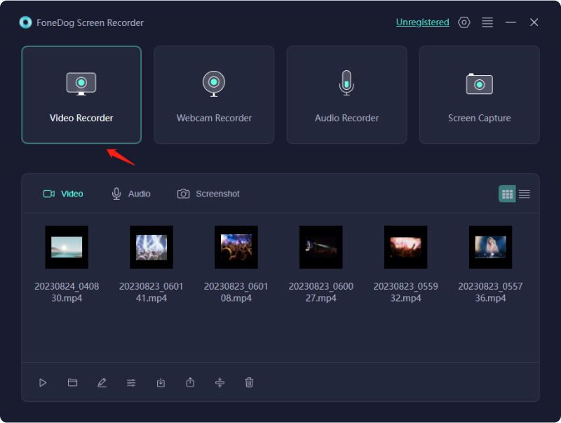 Registra FaceTime con audio - FoneDog Screen Recorder: scegli la modalità