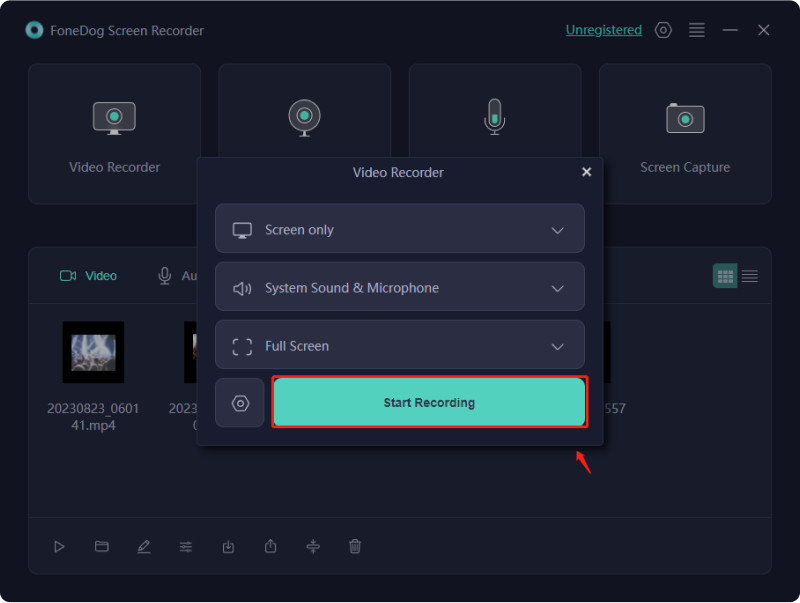 Registra FaceTime con audio - FoneDog Screen Recorder: registrazione dello schermo