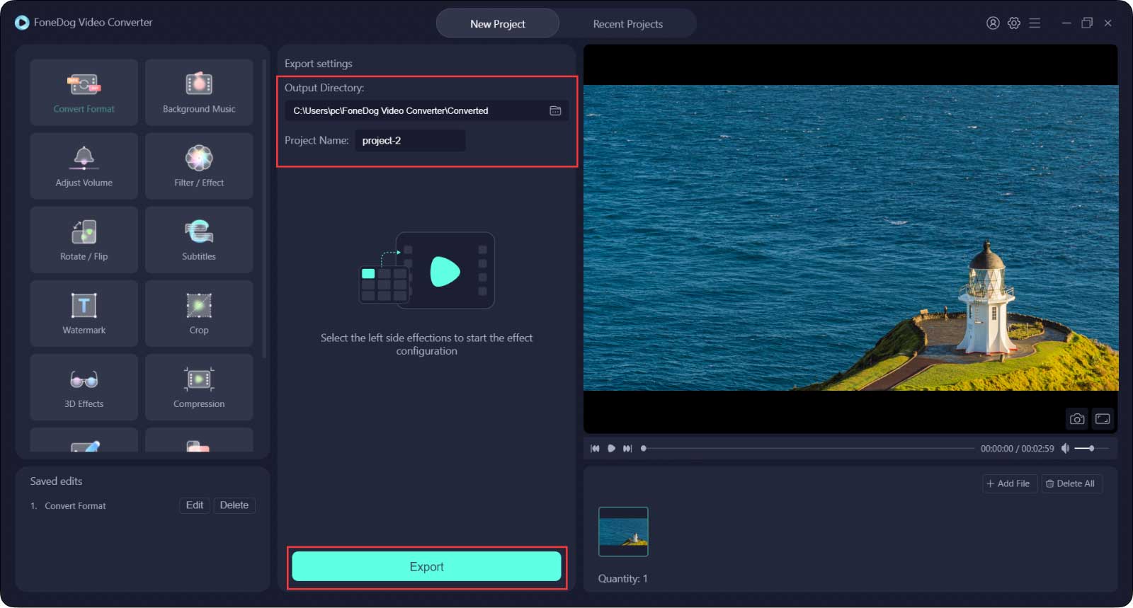 Come realizzare video a schermo intero utilizzando Fonedog Video Converter-Export
