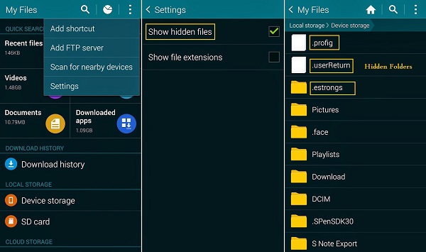 Nascondi foto su Android senza app File Manager App