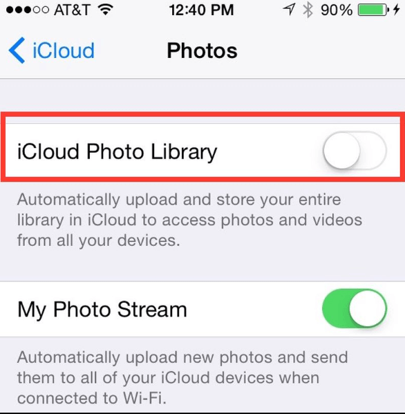 Risolvi le foto scomparse da iPhone tramite l'applicazione Impostazioni