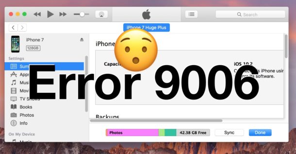 Fix Itunes Error 9006