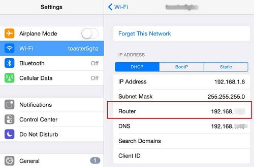 Ottieni password Wifi su Iphone tramite router