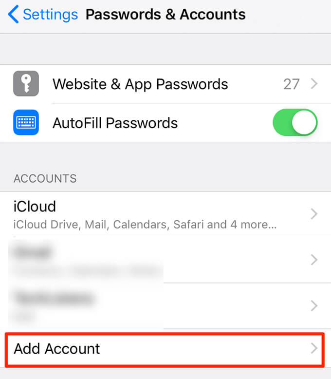 Sincronizza l'account Google su iPhone