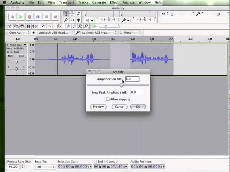 Software di registrazione audio Audacity