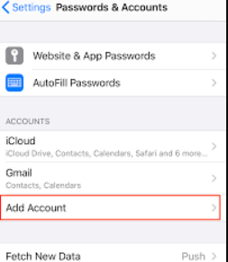 Aggiunta dell'account Google su iPhone