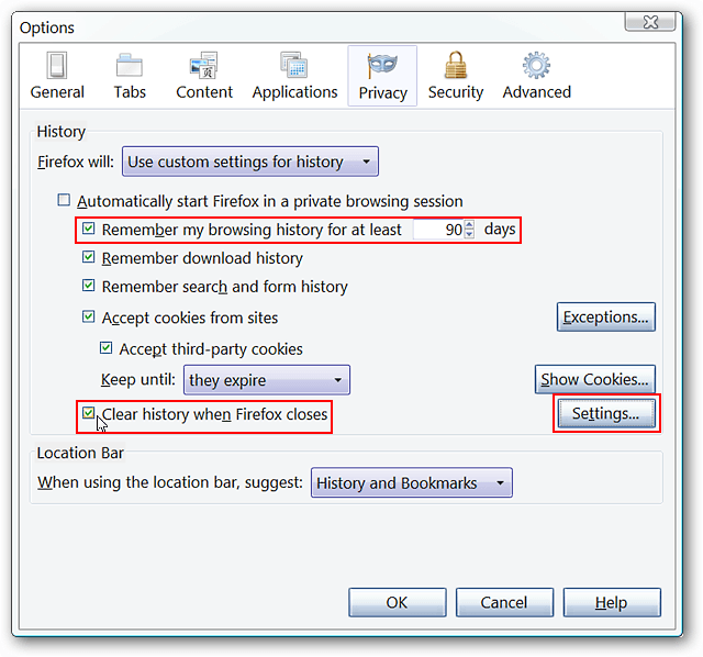 Svuota la cache virtuale per correggere l'apertura di Firefox