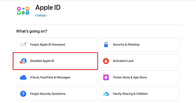 Vai al supporto Apple per ripristinare la password di iTunes di Apple