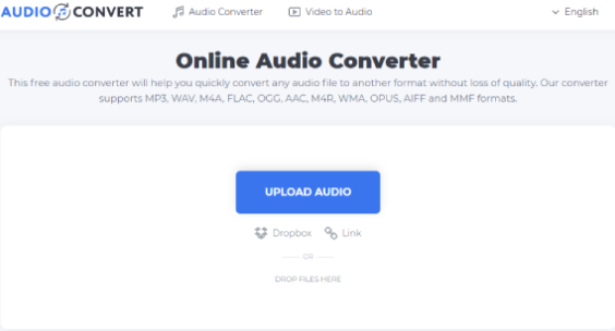 Utilizzo del convertitore video online per convertire AMR in MP3 Mac