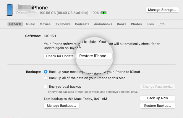 Eliminazione di Cydia da iPhone tramite iTunes