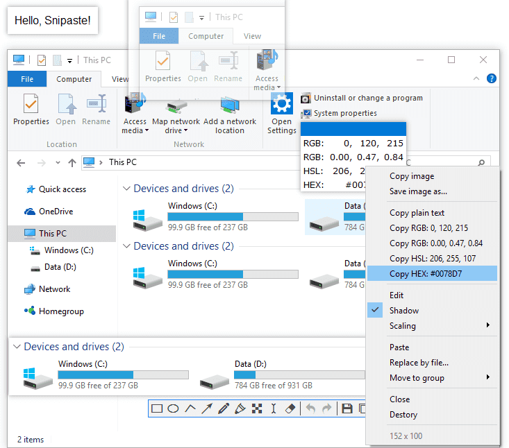 Recensione di Snipaste: compatibilità