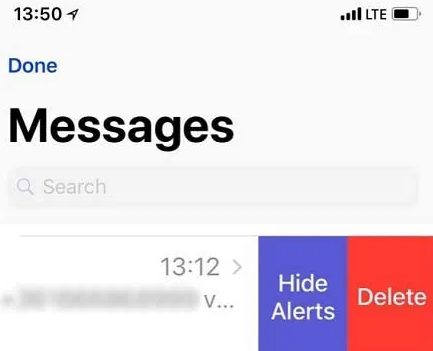 Elimina messaggi iPhone - Rimuovi una conversazione