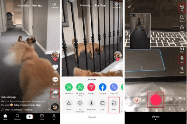 Come realizzare un video di reazione su Tiktok