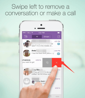 Utilizzo dell'app Viber per eliminare la cronologia dei messaggi Viber su iPhone