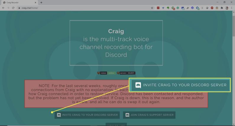 Registrare l'audio di Discord utilizzando Craig (computer)