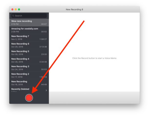 Registratore vocale Mac - App integrata: memo vocali