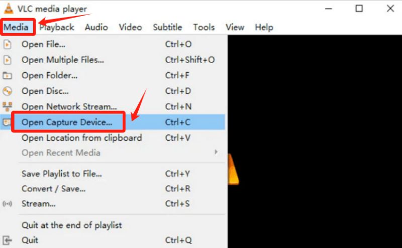 Come VLC registra l'audio su Windows