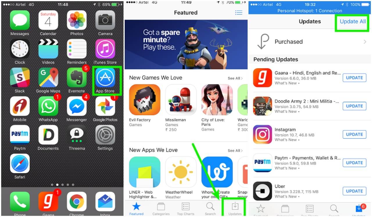 Aggiornamenti dell'app Ios